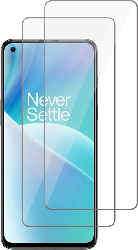 Screenprotector geschikt voor OnePlus Nord 2T - Gehard Glas Beschermglas Tempered Glass Screen Protector - 2 Stuks