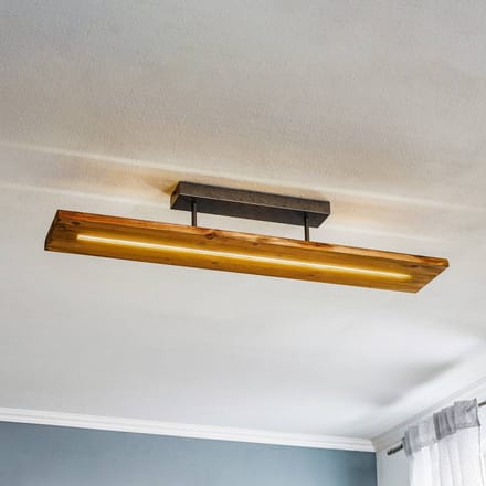 Trio Lighting Brad LED plafondlamp van hout