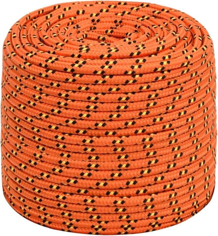 Boottouw - Scheepstouw Ankerlijn - Boot Vastmaken - Duurzaam Polypropyleen - 6 mm 100 m - Oranje
