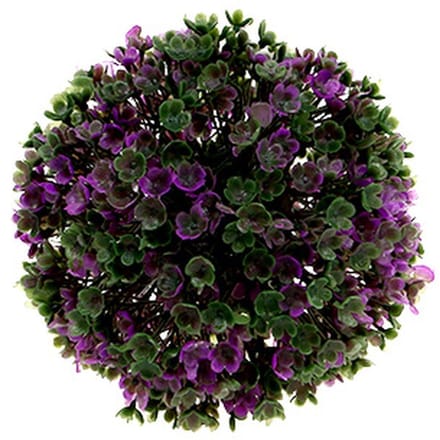 Mini decoratieve bal paars met kunstbloemen Ø10cm 1 st