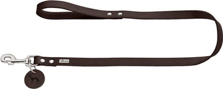 Hunter Looplijn Leder Donkerbruin - Hondenriem - 100x2 cm