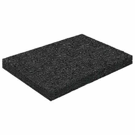 vidaXL Rubber granulaat patio pad Zwart 6 x 9 x 0,8 cm Rubber