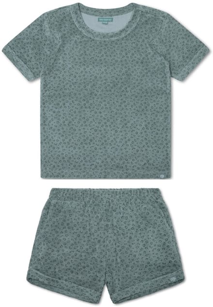 Swim Essentials - strandshirt - 1-6 Jaar- Groen - Luipaardprint - muslin/terry