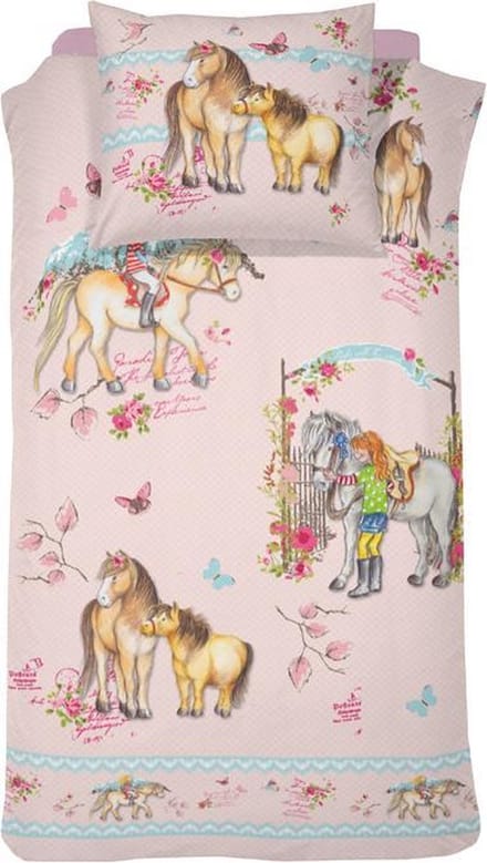 Cinderella Tiamo Dekbedovertrek - Katoen - Eenpersoons - 140x200 cm - Pink