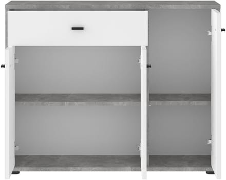 VIKA-ladekast met lade – betonlook/wit