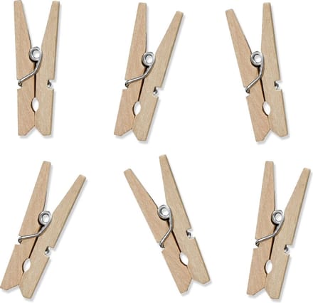 Partydeco - Knijpers naturel (10st)