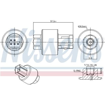 Drukschakelaar, airconditioning NISSENS 301019