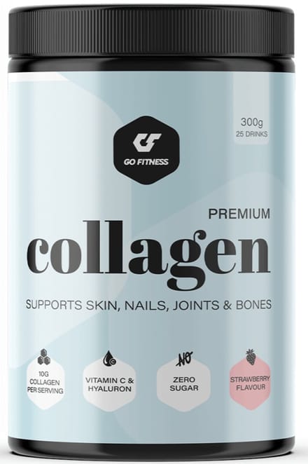 Go Fitness Premium Collagen (300g) Strawberry - Eiwitten - Collageen