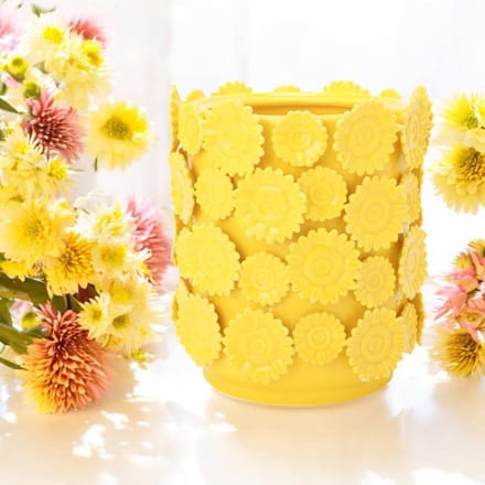 House of Nature Vaas Sunny Side Up geel 21cm