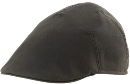 Waxpet Flatcap gewaxte katoenen pet bruin maat 60