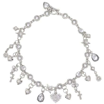 Behave – Ketting – Zilverkleurig – Transparant – Bedelstijl – Romantisch – 40 cm