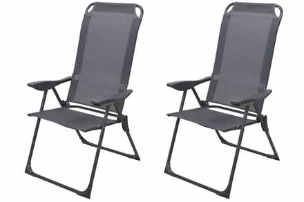 MaxxGarden Campingstoel - Verstelbaar - Aluminium - Zwart
