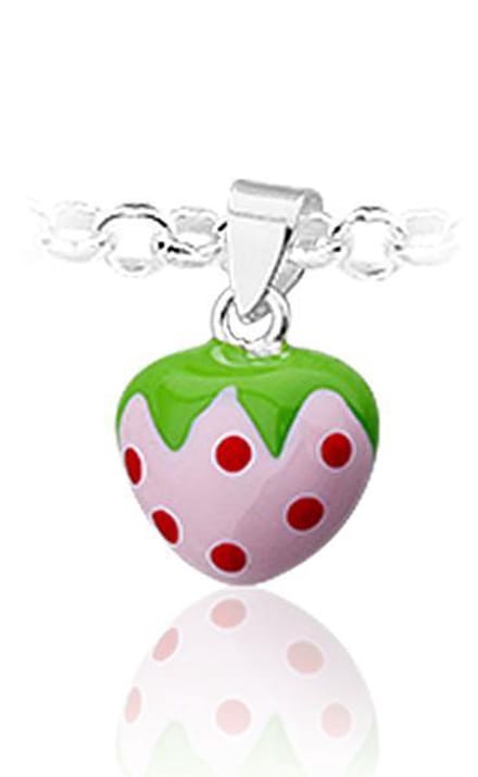 Princess Ketting Ninke - 925 Zilver - Aardbei  - 10x18mm - 38cm