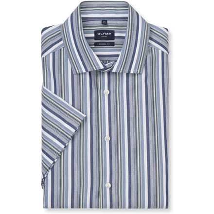 OLYMP Luxor Overhemd, Modern Fit, Global Kent, Marineblauw