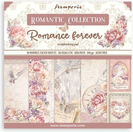 Stamperia - Romance Forever 8x8 Inch Paper Pack (SBBS96)