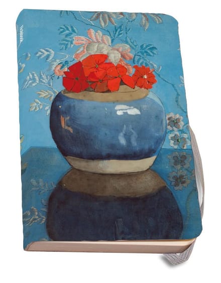 Notitieboek A6, zachte kaft: Rode geraniums in blauwe pot, Voerman, de Fundatie