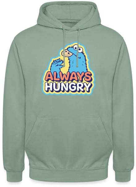 Sesamstraat Koekiemonster Altijd Hongerig Hoodie Unisex