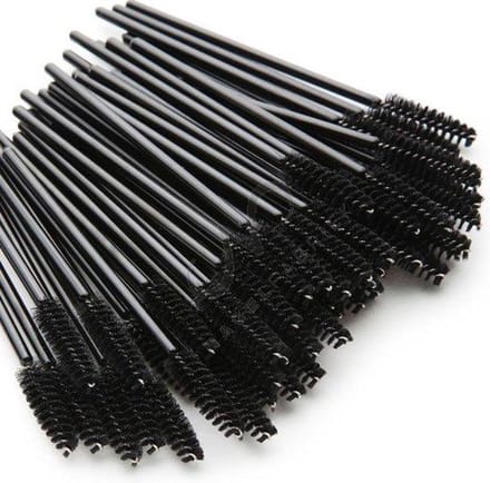 20 Wegwerp Make-Up, Mascara En Wimper Borsteltjes Met Zwarte Top