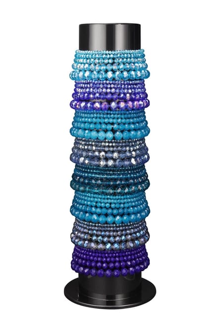 Armbanden display met glaskralen armbanden - Blauw