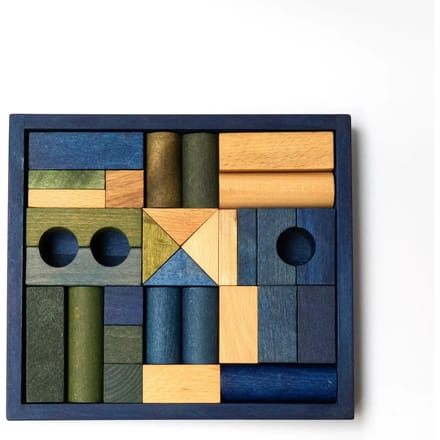 Houten bordspellen in een plateau 30 stukken Wooden Story