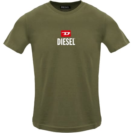 Diesel Just Small Nieuw D Logo Groen Diepte T-shirt