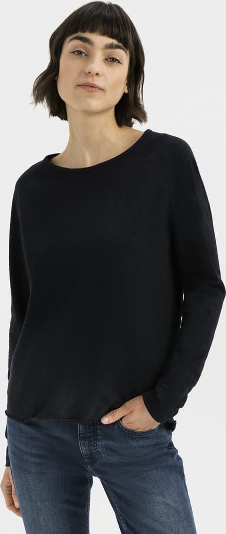 camel active Overhemd met lange mouwen zuiver katoen - Maat - Navywomenswear-S
