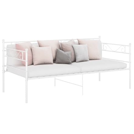 vidaXL - Slaapbankframe - metaal - wit - 90x200 - cm