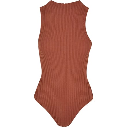 Urban Classics - Rib Knit Sleeveless Bodysuit - 3XL - Oranje