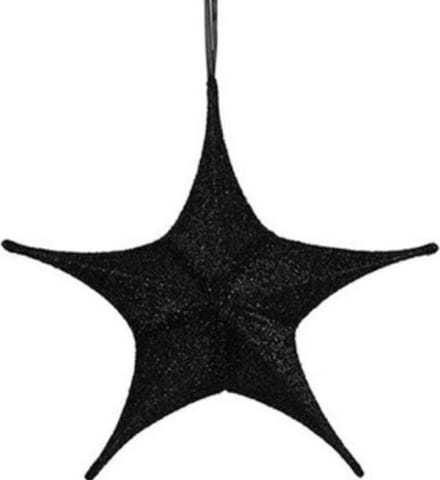 Decostar Kersthanger Ster Maria 40 Cm Textiel Zwart