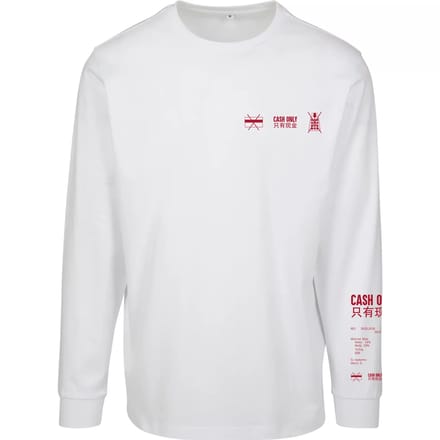 Mister Tee - Cash Only Longsleeve shirt - XS - Wit