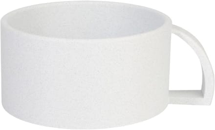 Scheerkom met Handvat - Schuim Bakje - Efficiënt Scheren - Antislip Basis - 7 cm Breed - Wit