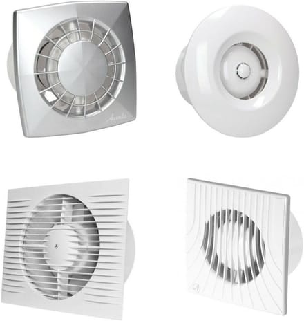 Badkamerventilator 100mm - Krachtige Afzuiging met Snoerschakelaar en Kogellagers