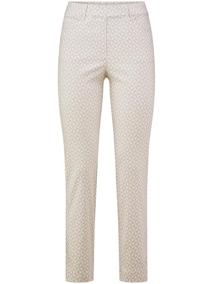 Slim Fit-7/8-broek Van Peter Hahn beige