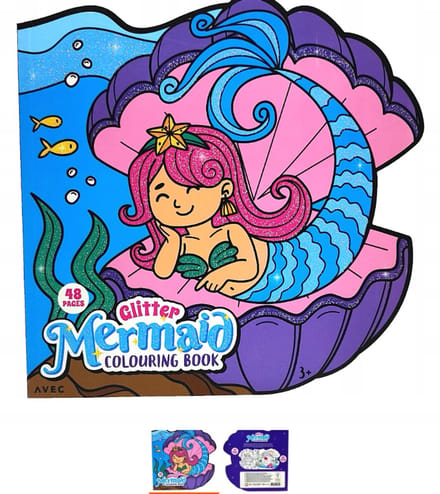 Kleurboek Zeemeermin 48 pagina zeemeermin 24 met glitter