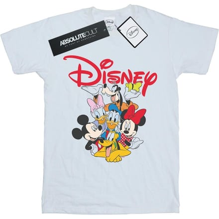 Disney Heren Mickey Mouse Crew T-shirt (Wit)