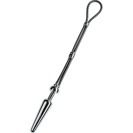 Cock-Grip Aluminium Medium Butt plug met cockring - Chroom
