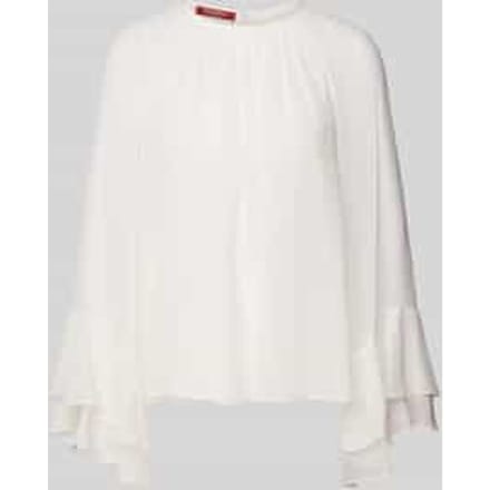Regular fit zijden blouse met plooien, model 'ZEO'