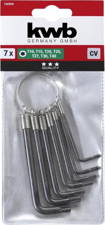 KWB - TORX 6-KANT - SLEUTELSET - 7 DLG