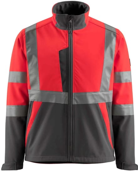 Mascot Safe Light Softshell jas 15902-253 - hi-vis rood/donkerantraciet - S
