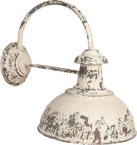 Clayre & Eef Wandlamp 47x30x40 cm Wit IJzer