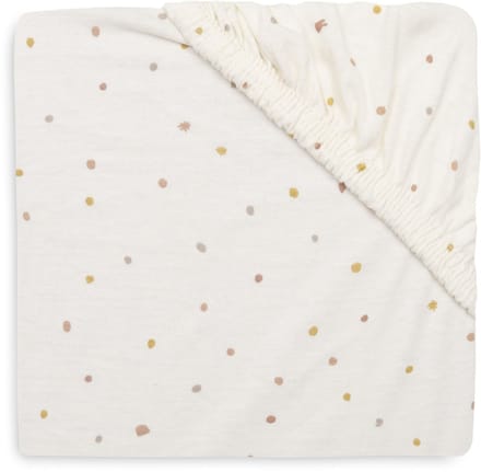 Jollein Hoeslaken Ledikant - 60x120cm - Jersey - Kangaroots - Dusty Dot