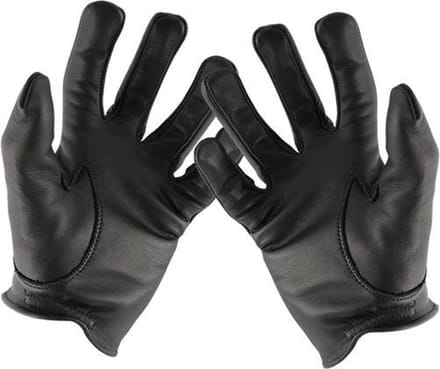 Mister B - Leren Politie Handschoenen - Zwart M