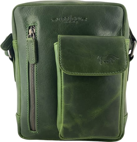 Crossbody Tas Dames - Schoudertassen Vrouw - Echt Leer - Groen - Arrigo