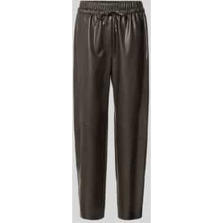 tapered fit broek in lederlook