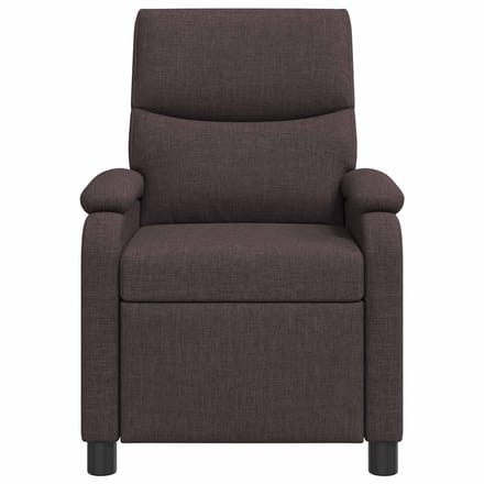 vidaXL - Recliner - Donkerbruin - Stof
