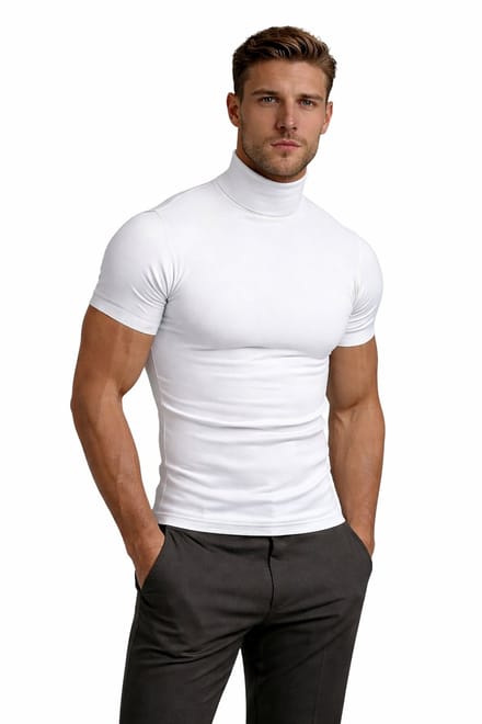 Col - Shirt - Wit - Heren - Polyester - Stretch