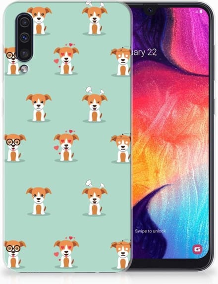 Samsung Galaxy A50 TPU Hoesje Pups