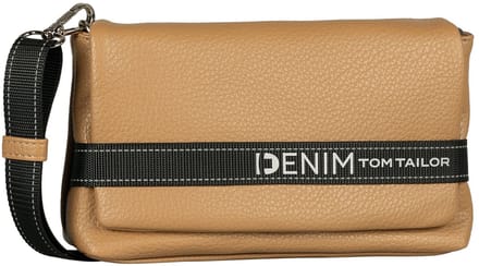 TOM TAILOR schoudertas Marlow Flap Bag No Zip Camel Lichtbruin