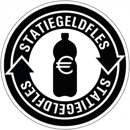 Statiegeld fles sticker 100 mm