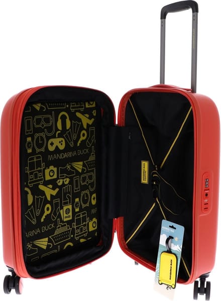 MANDARINA DUCK Logoduck + Expandable Trolley Ginger Koraalrood 55cm